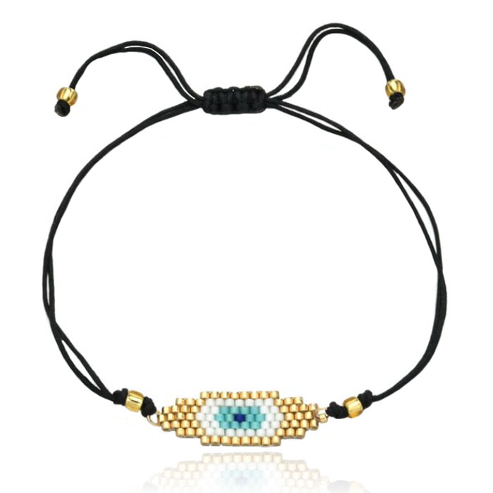 Dames Armband met Evil Eye van Miyuki Kralen Light