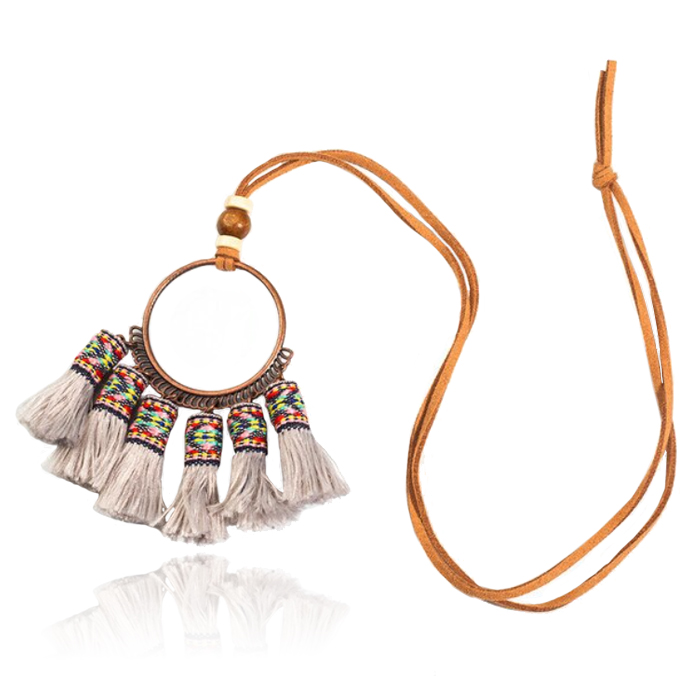 Deja Boho Tassel Ketting Zand