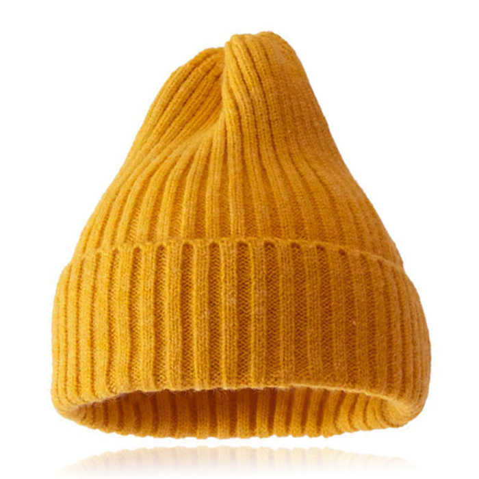 LGT JWLS Grof gebreide Beanie Muts Geel - Ruim model