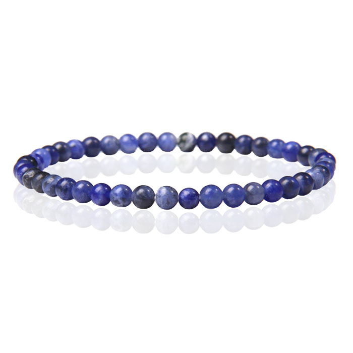 Memphis Natuursteen Armband 4mm Sodalite