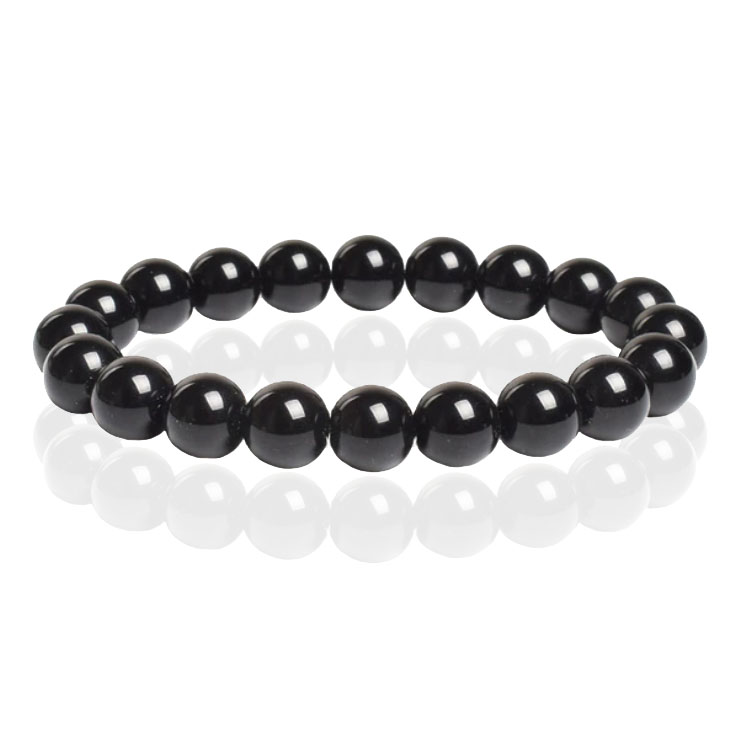 Memphis Natuursteen Armband 10mm Black Agate