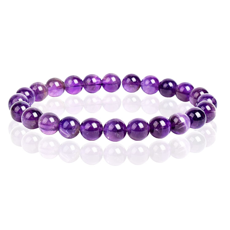 Natuursteen Armband met 8mm Kralen Memphis Amethyst