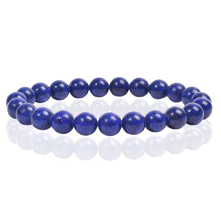 Natuursteen Armband met 8mm Kralen Memphis Lapis Lazuli